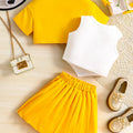 Summer girls' set, breathable and cool solid color - View 2 | SAMAG