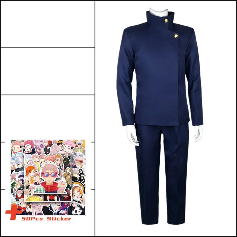 Jujutsu Kaisen Anime Fushiguro Megumi Cosplay Costume Top Pants Blue Halloween Party Uniform Set gdk