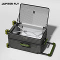 Side Opening Suitcase Wide Trolley Travel Case with Skating Spinner Wheels TSA Lock Rolling Luggage PC Material 20/24/26/28inch