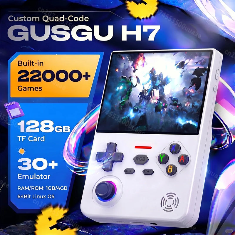 GUSGU H7 128GB Handheld Game Console Open Source Linux System 4.5" IPS Screen Portable Pocket Retro Video Game Player