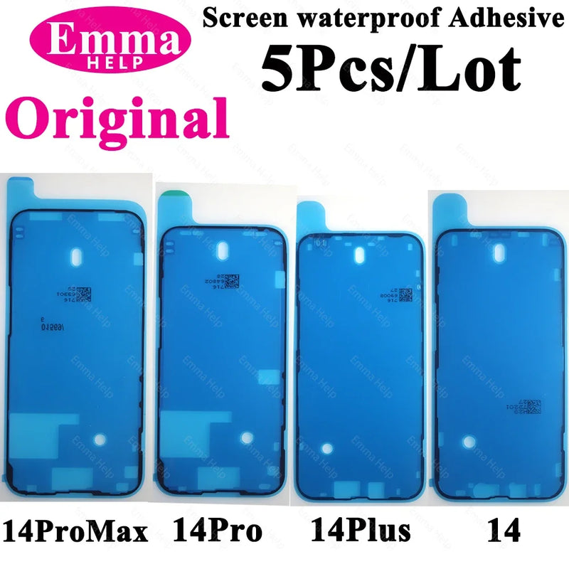 5Pcs Waterproof Sticker for iPhone 13 12 11 Pro Max 14Plus 3M Adhesive LCD Screen Frame Seal Repair Adhesive iphone Acccessories