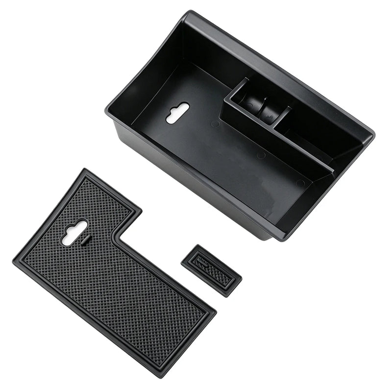 Stowing Tidying for Ford Territory 2019 - 2025 LHD Armrest Box Storage ABS Tray Hodler Container Organizer Interior Accessories