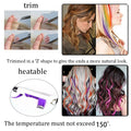 48Pcs Women's Colorful Synthetic Hair Extensions Set 38 Colors Tinsel Wig 26 Colors Feather Extensions Tool Kit for Hairdressing