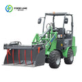 Customized 1 Ton Mini Electric Front End Wheel Loader With Manure Bucket For Farm Livestock Waste Handling