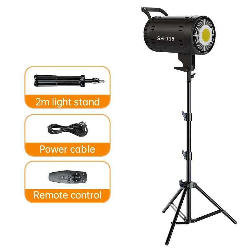 Bowens Video Studio Kit 90/135W 220V Photography Light Dimmable Kit LED Lamp 2m Tripod Flash Studio Lighting 3000-6000K 3 Color