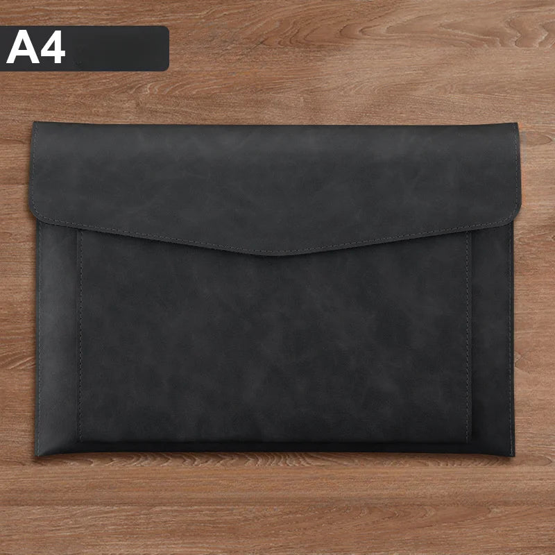 Large Capacity A4 File Folder Organizer with Double-Layer Laptop Protective Sleeve Storage Bag