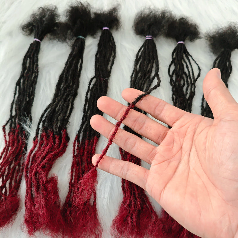 Dreadlocks Sister Locs Extensions Handmade Soft Crochet Brazilian Human Hair Braiding 10in Ombre Short Hair 10Strands/lot