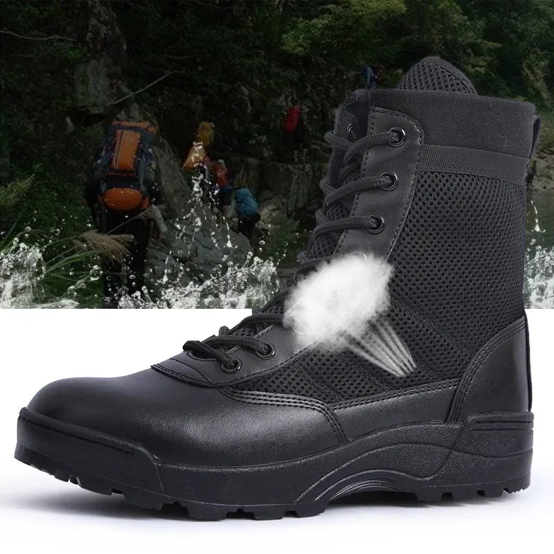 Tactical Military Boots Men Boots Special Force Desert Combat Army Boot Outdoor Hiking Boot Ankle Shoes Men Boots Safty Shoes