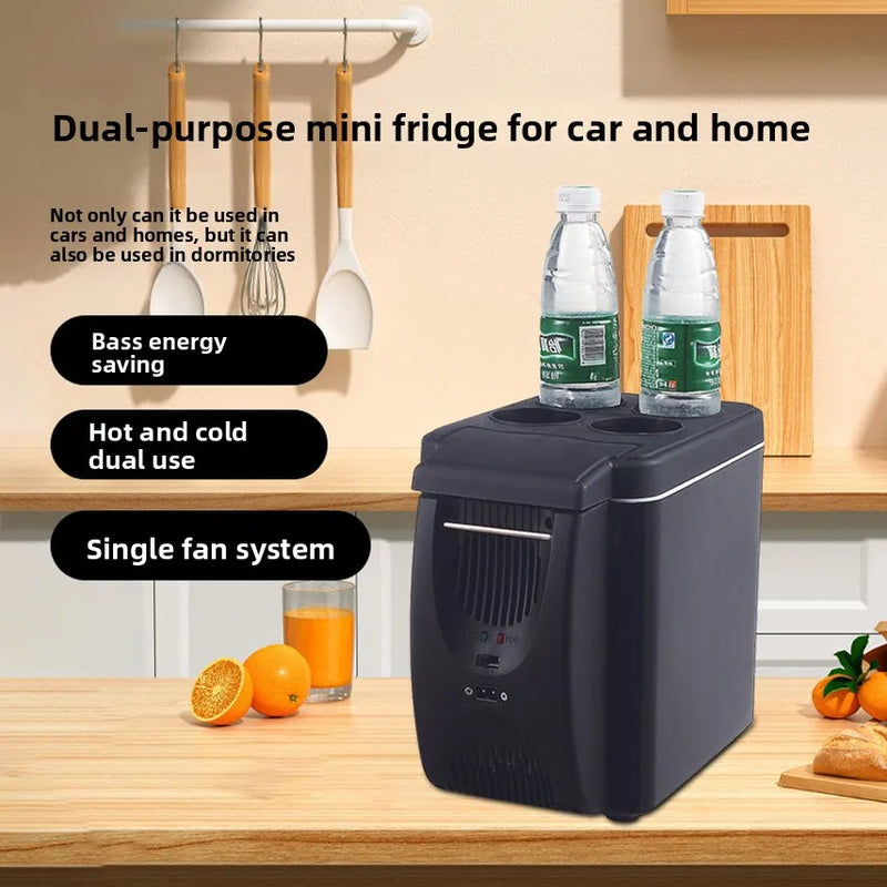 6l Portable Car Refrigerator, Small Mini Cooling Unit, Mini Refrigerator, Car Cooler Box, Bicycle Model Hot And Cold Box