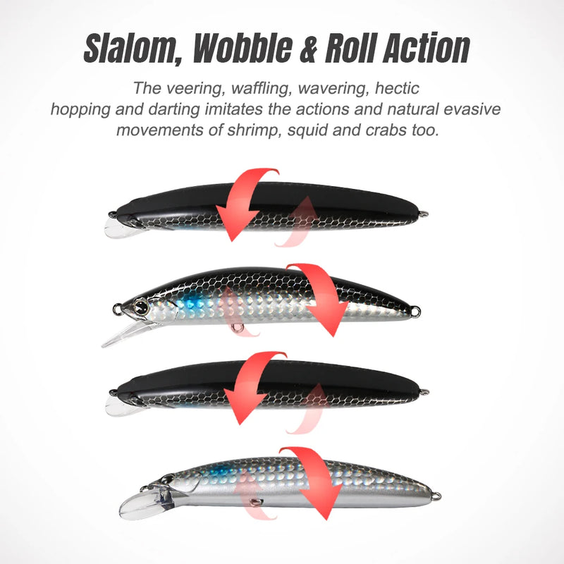 JIGGING PRO 90mm 28g Heavy Surfer Sinking Minnow Lure Sea | SAMAG