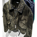 MAMELICCE Original design Vintage Distressed style jacket Men's clothing coat Army green Cotton clothes jackets man overcoats