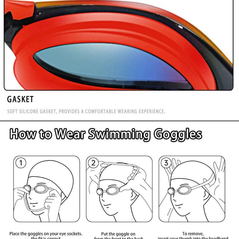 Swimming Goggles Anti Fog & Clear Vision, No Leaking | SAMAG