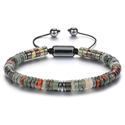 Healing Crystal Bracelets Abacus Bead flat Beaded for Men Women Adjustable Natural Stone for Father Son | SAMAG