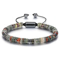 Healing Crystal Bracelets Abacus Bead flat Beaded Bracelets for Men Women Adjustable Natural Stone Bracelets for Father Son