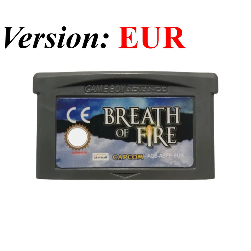 Classic GBA Game Cartridge Breath of Fire Kirby Sonic Advance Wars Golden Sun GBA SP Retro Video Game Collection Gift