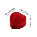 Hexagon Shape Velvet Jewelry Box Double Ring Storage Box Woman Gift Earrings Package Case Wedding Ring Display Packaging Box