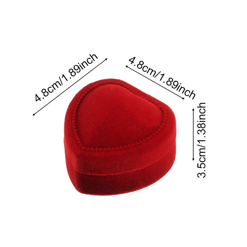 Hexagon Shape Velvet Jewelry Box Double Ring Storage Box Woman Gift Earrings Package Case Wedding Ring Display Packaging Box