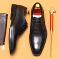 Italian Men's Formal Shoes Luxury Genuine Leather Handmade Quality Comfortable Elegant Black Wedding Social Oxfords Shoes Man