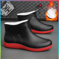 Men's Winter Fleece Lined Rain Boots Warm Cotton Work Safety Rubber Boots Outdoor Fishing Water Shoes Special for Delivery Ri...