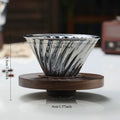 Glass Drip Coffee Maker,Diamond Design Glass Dripper and Filter Holder Manual Coffee Brewer for Home and Office