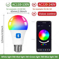15W 18W E27 Tuya Bluetooth Smart Bulb lamps 110V 220V Led RGBCW Light APP Control Timing Smart Life APP Adjust Music Rhythm