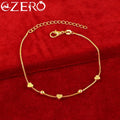 ALIZERO 18K Gold Bracelet 925 Sterling Silver Heart Beads Box Chain Bracelet For Women Fashion Charms Jewelry Wedding Gift