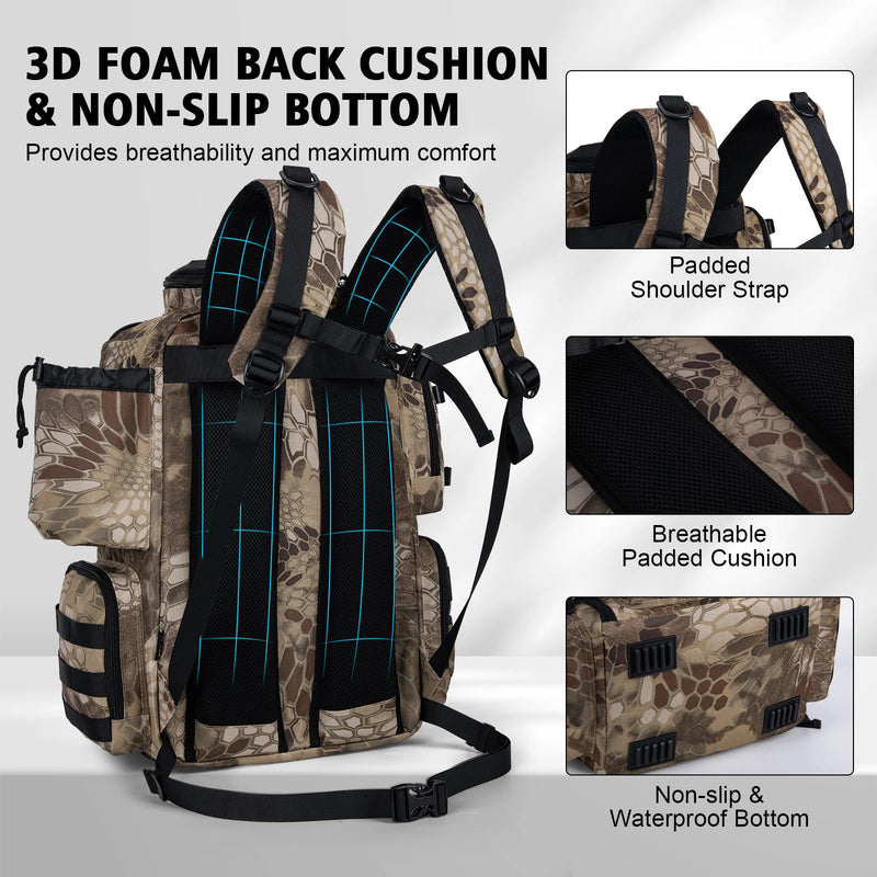 Goture 45L Large Fishing Backpack 900D Water - Resistant - View 5 | SAMAG