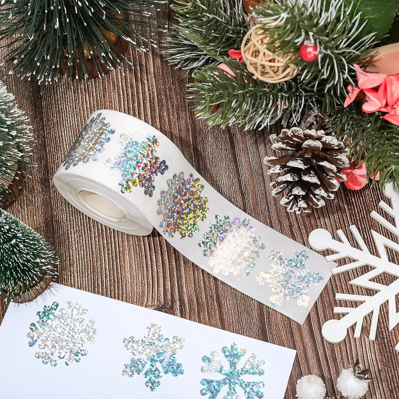 100 - Laser Christmas Snow Stickers Party Gift Wrapping - View 2 | SAMAG