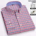 Spring and Autumn Men's Pure Cotton Long sleeved Shirts | SAMAG