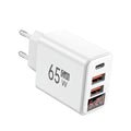 3 Ports 65W USB Charger Fast Charging Mobile Phone Power Adapter EU/US/UK Plug QC3.0 Type C Charger For iPhone Samsung Xiaomi
