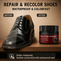 Leather Shoe Repair Cream, Black Dye Restorer for Fading & Scratches, Waterproof Polish for Daily Casual Shoes