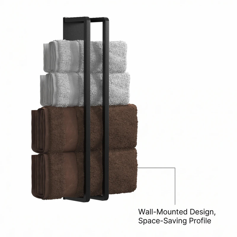 Wall mounted bathroom towel rack - bathtub storage rack above the bathroom, roll up towel rack storage rack, bathroom decoration