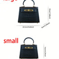 2026 high-end fashion retro crocodile leather women's bag multi-functional handbag for OL businesswoman Boston bag