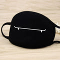 Black Face Mask Unisex Winter Warm Thickening Half Face Mouth Mask Cotton Cartoon Pattern Anti-Dust Anti- Respirator Kpop Mask