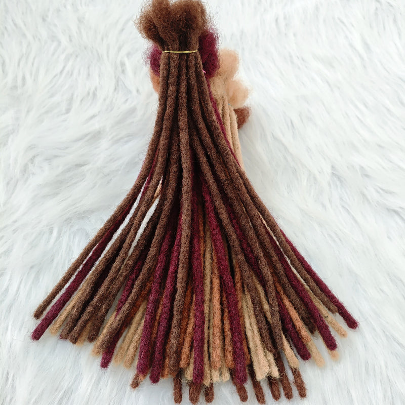 Dreadlocks Sister Locs Extensions Handmade Soft Crochet Brazilian Human Hair Braiding 10in Ombre Short Hair 10Strands/lot