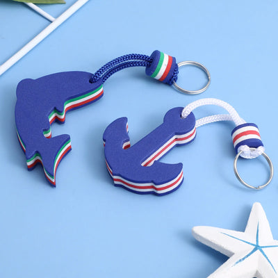 Floating Eva Dolphin Anchor Keyring Buoyant Keychain | SAMAG