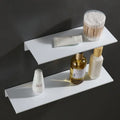 No Drilling Storage Rack Wall Shower Shelf Kitchen White Finish for Modern Bathroom Organizer Home Space - View 2 | SAMAG