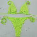 Sexy glitter sequine plain bikinis sets two pieces thong | SAMAG