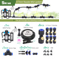 0.7MM Brass Nozzle 60W Self-Priming Pump Timing Misting Spray Kit for Garden Plants Farm Automatic Atomization Cooling System