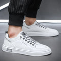 Men's flat casual shoes Four season new breathable lightweight soft-soled outdoor walking shoes student white sports board shoes
