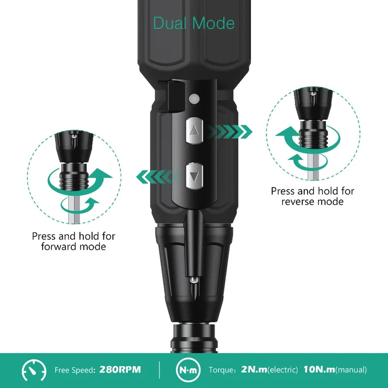 Electric Screwdriver Cordless Rechargeable Power Set Portable Automatic Home Repair Tool Kit with LED Lights - View 4 | SAMAG