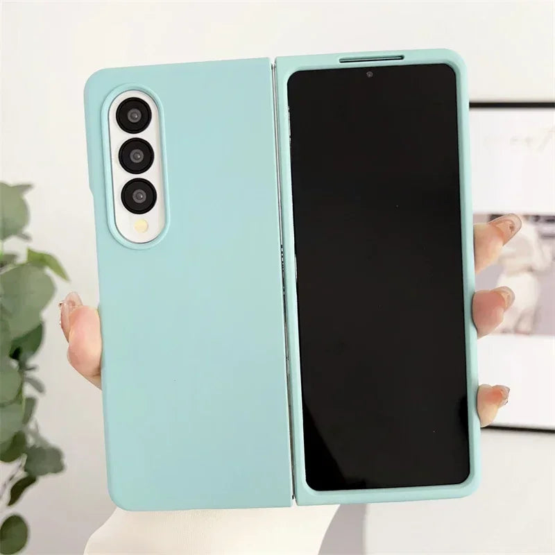 Original Silky-Touch Anti-Fingerprint Plain Phone Case for Samsung Galaxy Z Fold 8 Ultra 7 6 5 4 3 2 Skin Feel Shockproof Cover