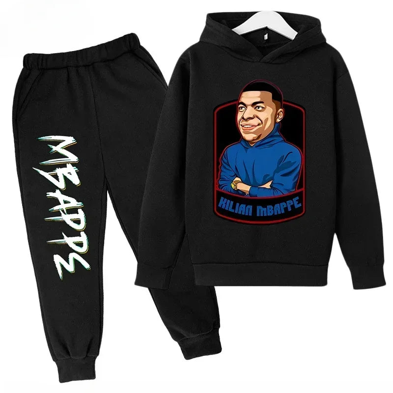Spring Autumn Children's Hoodie Set Mbappe Print - View 14 | SAMAG