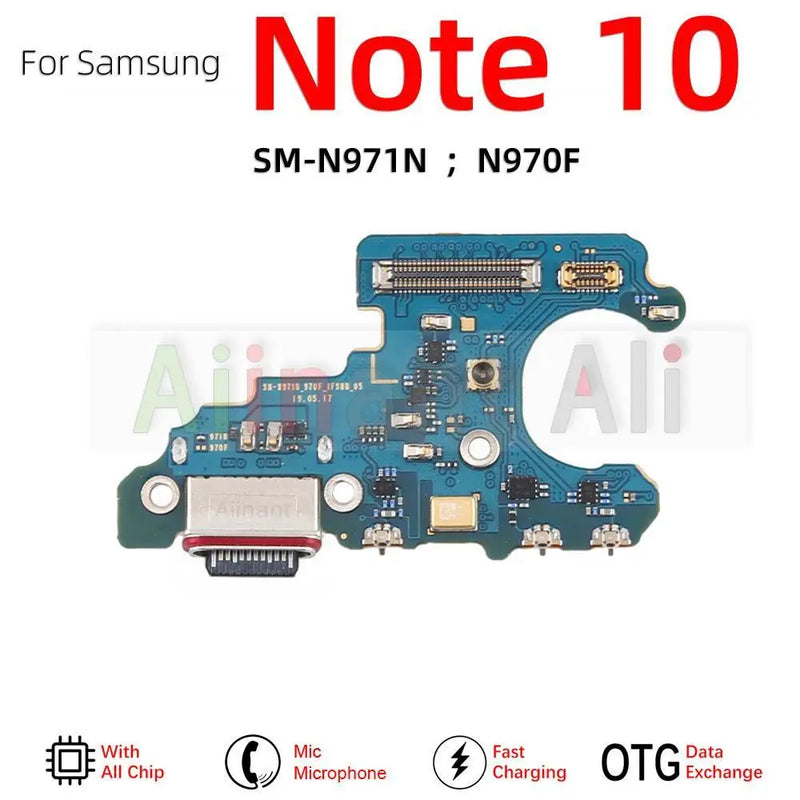 Dock Charger Board Fast Charging Port Flex Cable For Samsung Galaxy Note 10 20 Ultra Plus Lite N971N N770F N976B N981B N986B Ori
