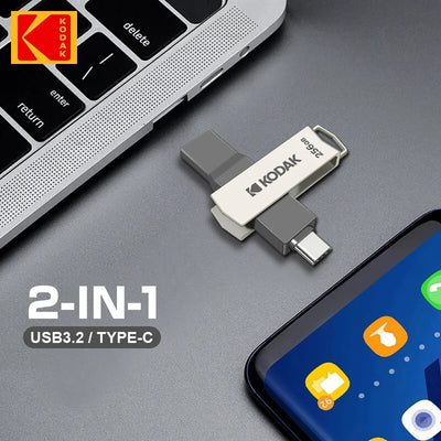 Original KODAK Double Nip Type C&USB Flash Drive Pendrive | SAMAG