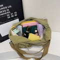 Large Capacity Waterproof Nylon Shoulder Bags Women Korea Style Cloth Hobo Bags Many Outer Bag Casual Totes Soli Tooling Bags