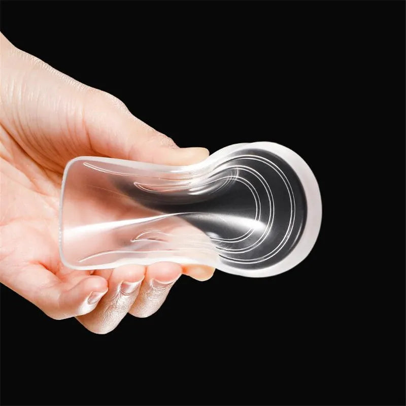 Silicone Gel Height Increase Insole Heel Lifting Inserts Shoe Foot Care Protector Elastic Cushion Arch Support Insert for Unisex