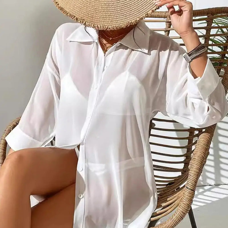 Beach Cover Up Women's White Tunic Woman Bikini Cover-ups Bathing Suit Women Beachwear Swimsuit Cover Up Sarong Pareo Plage