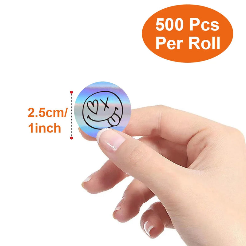 Sparkly Funning Smile Face Laser Stickers Roll Party - View 3 | SAMAG