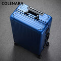 COLENARA High-quality Suitcase 20 Inches All Aluminum Magnesium Alloy Boarding Box 24" Men's Business Trolley Case Luggage